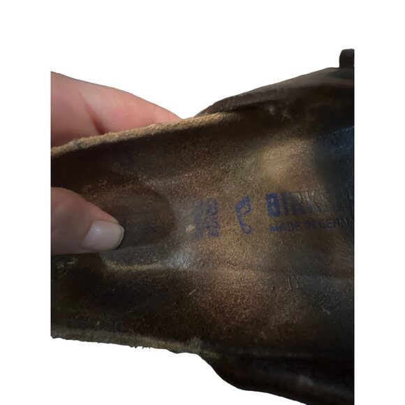 Birkenstock Florida Womens Size 40 8 Leather Sandals Brown Leather 3 Strap Birks - Picture 5 of 6